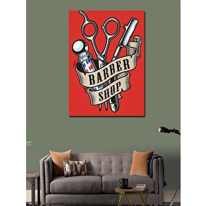 Kanvas Tablo Berber Dükkanı İçin 70x100 cm