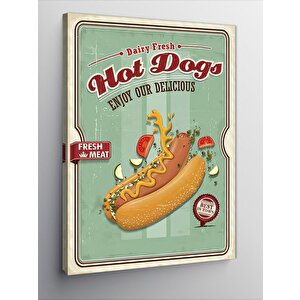 Kanvas Tablo Hotdog Temalı 50x70 cm