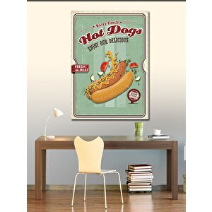 Kanvas Tablo Hotdog Temalı 50x70 cm
