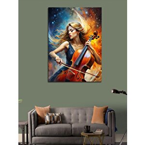Kanvas Tablo Çello Çalan Kadın 70x100 cm