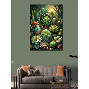 Kanvas Tablo Kaktüs Türleri 100x140 cm