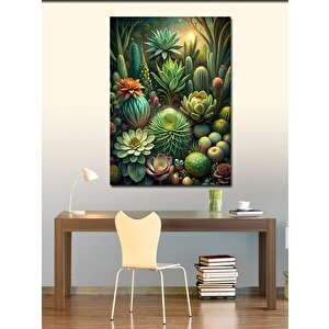 Kanvas Tablo Kaktüs Türleri 70x100 cm