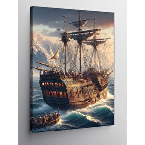 Kanvas Tablo Osmanlı Donanması Kadırga 100x140 cm