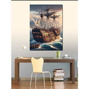 Kanvas Tablo Osmanlı Donanması Kadırga 100x140 cm