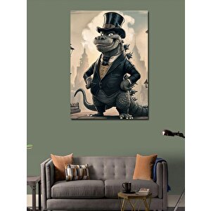 Kanvas Tablo Smokinli Patron T-rex 70x100 cm