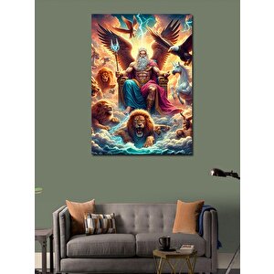 Kanvas Tablo Yunan Mitolojisi Zeus 70x100 cm