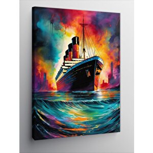 Kanvas Tablo Renkli Fon Titanic 100x140 cm