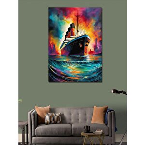 Kanvas Tablo Renkli Fon Titanic 100x140 cm