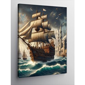 Kanvas Tablo Osmanlı Donanması Kadırga 50x70 cm