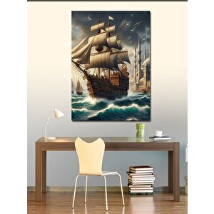 Kanvas Tablo Osmanlı Donanması Kadırga 50x70 cm