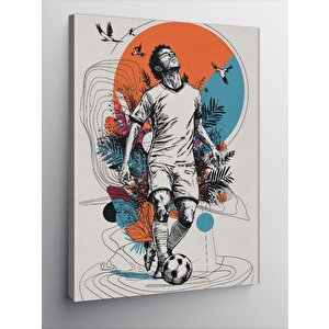Kanvas Tablo Futbolcu Futbol Temalı 50x70 cm