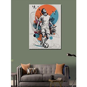 Kanvas Tablo Futbolcu Futbol Temalı 50x70 cm