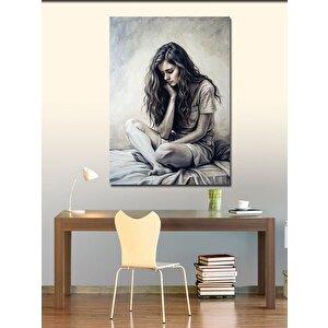 Kanvas Tablo Düşünen Kadın 50x70 cm