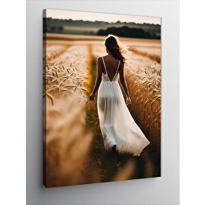 Kanvas Tablo Başak Tarlasındaki Kadın 70x100 cm