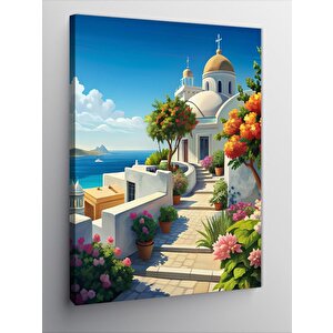 Kanvas Tablo Yunan Adası 70x100 cm
