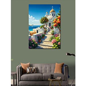 Kanvas Tablo Yunan Adası 100x140 cm