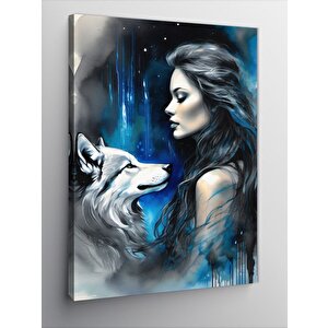 Kanvas Tablo Bozkurt Ve Kadın 70x100 cm
