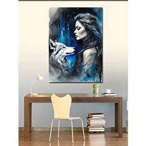 Kanvas Tablo Bozkurt Ve Kadın 70x100 cm