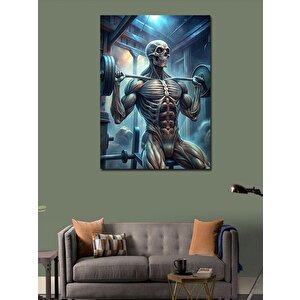 Kanvas Tablo Ağırlık Çalışan İskelet 70x100 cm