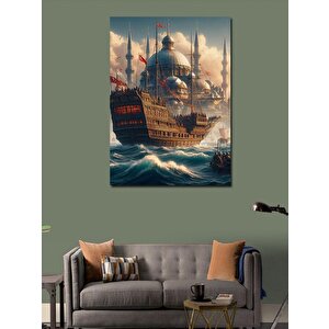 Kanvas Tablo Osmanlı Donanması Sefere Çıkıyor 70x100 cm