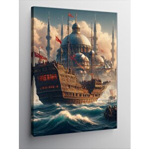 Kanvas Tablo Osmanlı Donanması Sefere Çıkıyor 50x70 cm