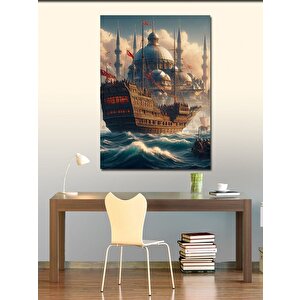 Kanvas Tablo Osmanlı Donanması Sefere Çıkıyor 50x70 cm