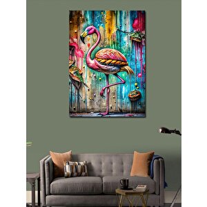 Kanvas Tablo Flamingo 100x140 cm