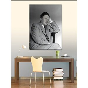 Kanvas Tablo Siyah Beyaz Nazım Hikmet 70x100 cm