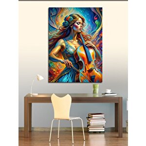 Kanvas Tablo Kadın Ve Çello 100x140 cm