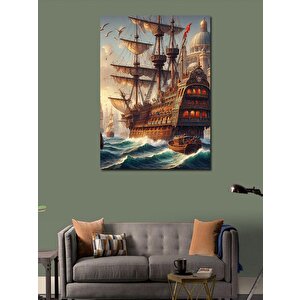 Kanvas Tablo Osmanlı Donanması Kadırga 50x70 cm