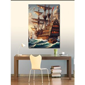 Kanvas Tablo Osmanlı Donanması Kadırga 70x100 cm