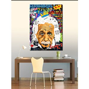 Kanvas Tablo Albert Einstein Pop Art 70x100 cm