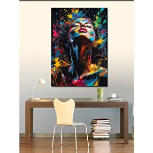 Kanvas Tablo Renkler Ve Kadın 100x140 cm