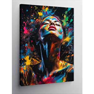 Kanvas Tablo Renkler Ve Kadın 70x100 cm