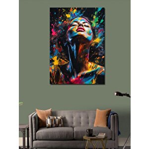 Kanvas Tablo Renkler Ve Kadın 70x100 cm