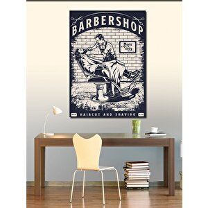 Kanvas Tablo Berber Dükkanı Temalı 70x100 cm