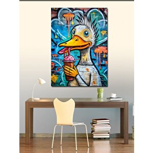 Kanvas Tablo Dondurma Yiyen Ördek 70x100 cm