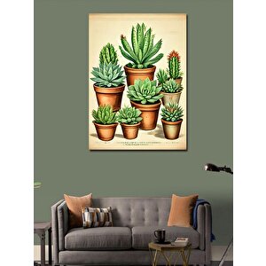 Kanvas Tablo Kaktüs Türleri 100x140 cm