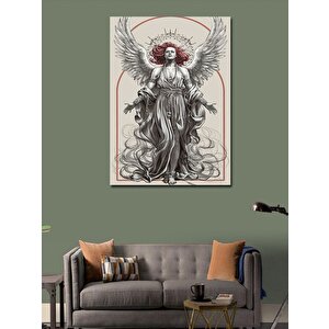 Kanvas Tablo Beyaz Kanatlı Kadın 100x140 cm