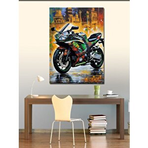 Kanvas Tablo Yarış Motosikleti 100x140 cm