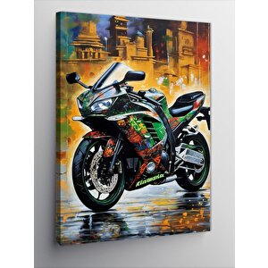 Kanvas Tablo Yarış Motosikleti 70x100 cm