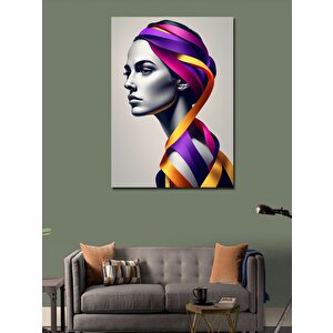 Kanvas Tablo Kurdeleler Ve Kadın 50x70 cm