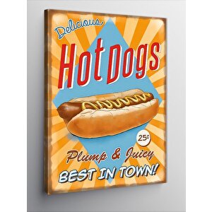 Kanvas Tablo Hot Dogs Temalı 100x140 cm