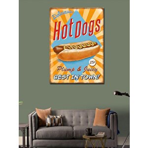 Kanvas Tablo Hot Dogs Temalı 100x140 cm