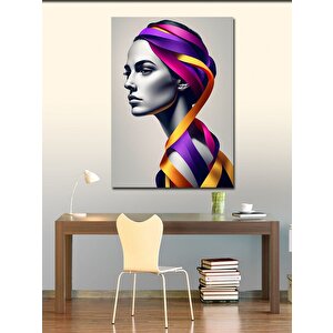 Kanvas Tablo Kurdeleler Ve Kadın 100x140 cm