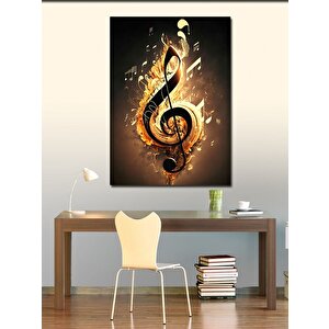 Kanvas Tablo Sol Anahtarı Müzik Temalı 70x100 cm