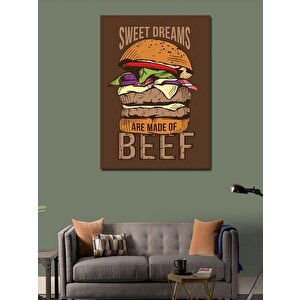 Kanvas Tablo Güzel Hayaller Biftek İle Yapılır 70x100 cm