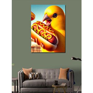 Kanvas Tablo Hotdog Yeğen Kanarya 50x70 cm