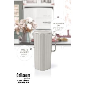Coliseum Bej Kare Sürahi - 1800 Ml