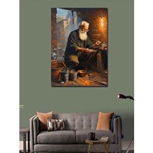 Kanvas Tablo Bakır Kalaylayan Dede 100x140 cm